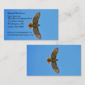 Rot-Angebundener Falke im Flug Visitenkarte (Vorne/Hinten)