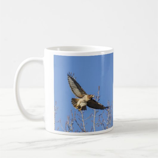 Rot-angebundener Falke Kaffeetasse (Links)