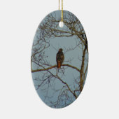 Rot angebundener Falke Keramikornament (Rechts)