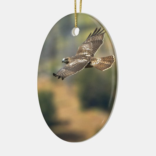 Rot-angebundener Falke Keramikornament (Links)