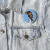 Rot-Angebundener Falke-Knopf Button (Beispiel)