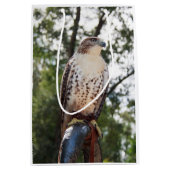 Rot-Angebundener Falke Mittlere Geschenktüte (Vorderseite)