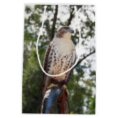 Rot-Angebundener Falke Mittlere Geschenktüte (Rückseite)