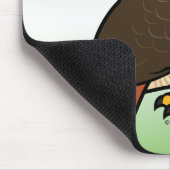 Rot-angebundener Falke Mousepad (Ecke)