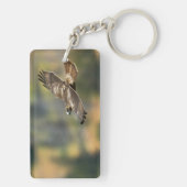 Rot-angebundener Falke Schlüsselanhänger (Rückseite)