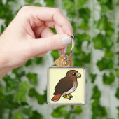 Rot-angebundener Falke Schlüsselanhänger (Hand)