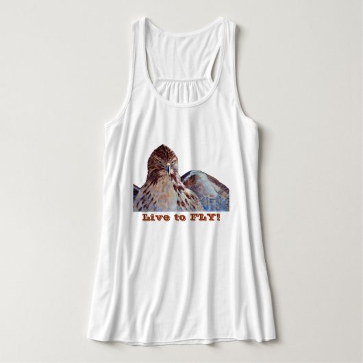 Rot angebundener Falke Tank Top (Design Vorderseite)