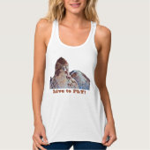 Rot angebundener Falke Tank Top (Vorderseite)