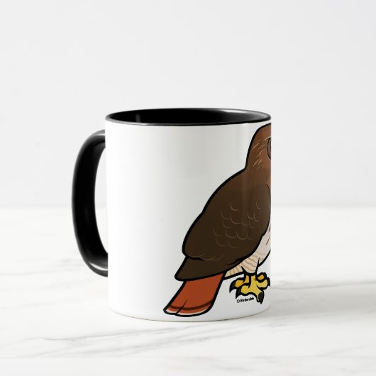 Rot-angebundener Falke Tasse (Vorderseite Links)