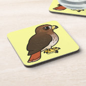 Rot-angebundener Falke Untersetzer (Linke Seite)