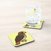 Rot-angebundener Falke Untersetzer (Rechte Seite)