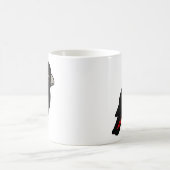 Rot-angebundener schwarzer Cockatoo Kaffeetasse (Mittel)