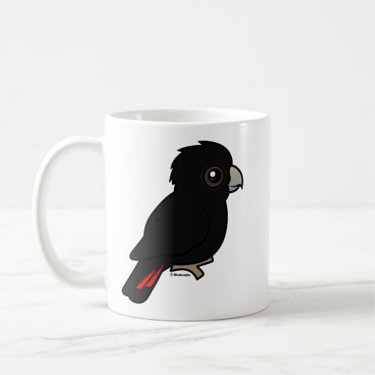 Rot-angebundener schwarzer Cockatoo Kaffeetasse (Links)
