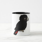 Rot-angebundener schwarzer Cockatoo Tasse (Zentrum)