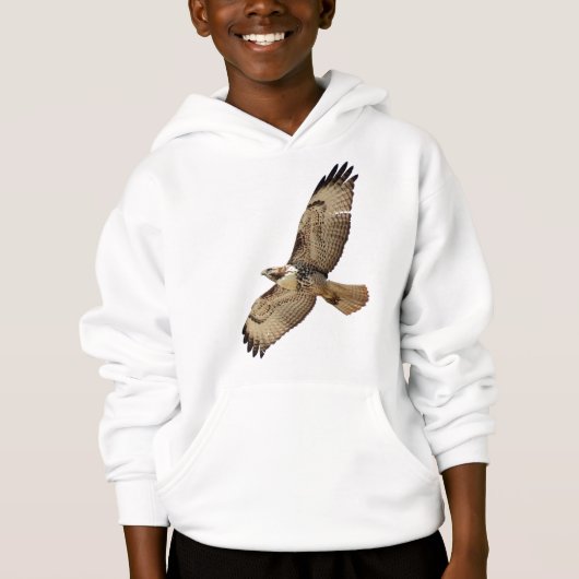 Rot angebundenes Falke-Vogel-Tier-Tier scherzt T - Hoodie (Vorderseite)