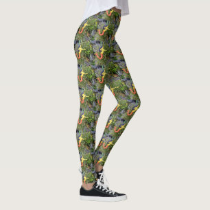 rot-angebundenes sirenas Meerjungfraumuster Leggings