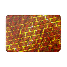 Rot angefärbt, gekratzt, goldgelbes Gitter oder Zi Badematte