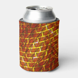 Rot angefärbt, gekratzt, goldgelbes Gitter oder Zi Dosenkühler