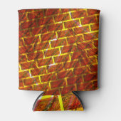 Rot angefärbt, gekratzt, goldgelbes Gitter oder Zi Dosenkühler (Vorderseite)