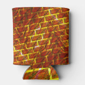 Rot angefärbt, gekratzt, goldgelbes Gitter oder Zi Dosenkühler (Rückseite)