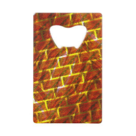 Rot angefärbt, gekratzt, goldgelbes Gitter oder Zi Geldbeutel Flaschenöffner