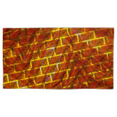 Rot angefärbt, gekratzt, goldgelbes Gitter oder Zi Kissenbezug (Vorderseite-Links)