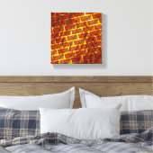 Rot angefärbt, gekratzt, goldgelbes Gitter oder Zi Leinwanddruck (Insitu (Schlafzimmer))