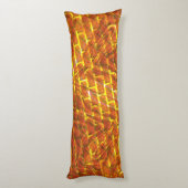 Rot angefärbt, gekratzt, goldgelbes Gitter oder Zi Seitenschläferkissen (Rückseite (Vertikal))