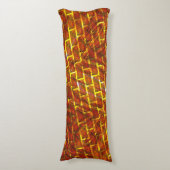 Rot angefärbt, gekratzt, goldgelbes Gitter oder Zi Seitenschläferkissen (Vorderseite Vertikal)