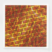 Rot angefärbt, gekratzt, goldgelbes Gitter oder Zi Serviette (Vorderseite)