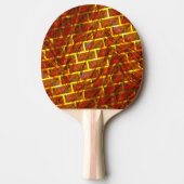 Rot angefärbt, gekratzt, goldgelbes Gitter oder Zi Tischtennis Schläger (Vorderseite)
