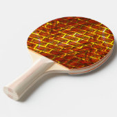 Rot angefärbt, gekratzt, goldgelbes Gitter oder Zi Tischtennis Schläger (Vorderseite)