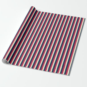 Rot Antik Weiß & Blau Vintage Geschenkpapier