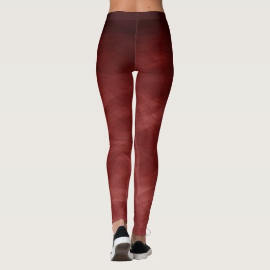 Rot-Aquarell Leggings (Rückseite)