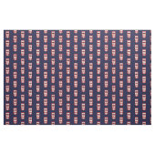 Rot auf dem Doppeldeckerbus der Marine Stoff (Fat Quarter (45,7 x 55,9 cm))