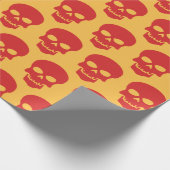 Rot auf den Gelbschädeln Geschenkpapier (Ecke)