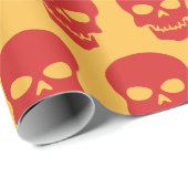 Rot auf den Gelbschädeln Geschenkpapier (Rolleneckpunkt)