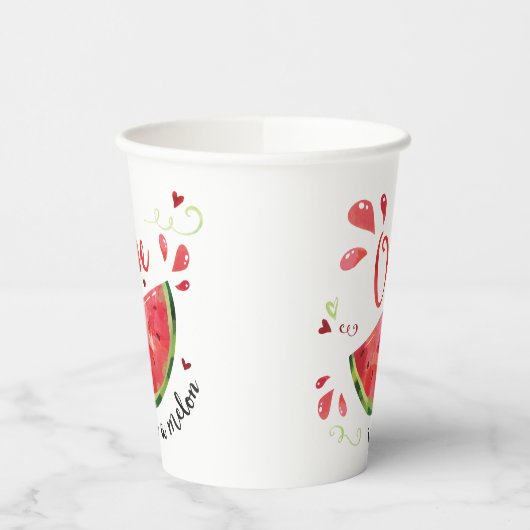 Rot auf der Melon First Birthday Party Pappbecher (Links)