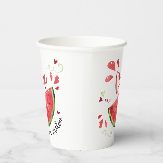 Rot auf der Melon First Birthday Party Pappbecher (Rechts)