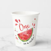 Rot auf der Melon First Birthday Party Pappbecher (Vorderseite)