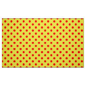 Rot auf gelben Punkten Musterdesign  Stoff (Fat Quarter (45,7 x 55,9 cm))