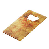 Rot auf Gold Abstrakt Kreditkarten Flaschenöffner (Vorderseite Schrägansicht)