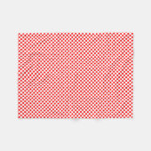 Rot auf kleinen weißen Polka-Punkten Fleecedecke (Vorderseite (Horizontal))