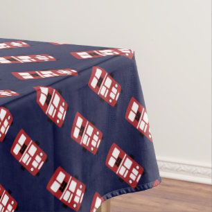 Rot auf marineblau Doppeldecker-Tischdecke Tischdecke