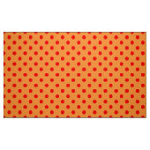 Rot auf Orange Polka Dots Design Stoff (Fat Quarter (45,7 x 55,9 cm))