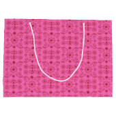 Rot auf Rosa Große Geschenktüte (Rückseite)