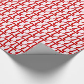 Rot auf rosa Pi Wrapping Paper Geschenkpapier (Ecke)