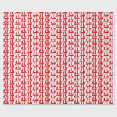 Rot auf rosa Pi Wrapping Paper Geschenkpapier (Flach)