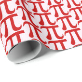 Rot auf rosa Pi Wrapping Paper Geschenkpapier (Rolleneckpunkt)