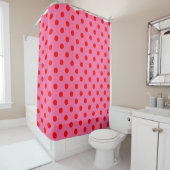 Rot auf rosa Polka Dots Design Duschvorhang (Beispiel)